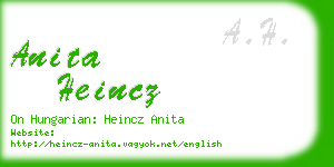 anita heincz business card